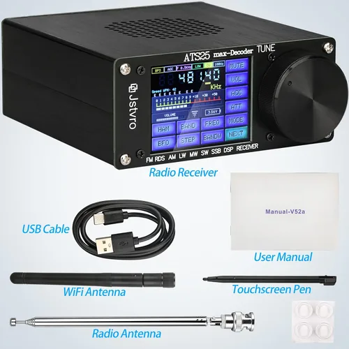 Vista 7 de SI4732 ATS-25max-DECODER Receptor de radio: V4.17 con CW, decodificación RTty, WiFi, espectro de audio y receptor DSP FM LW (MW y SW) y SSB