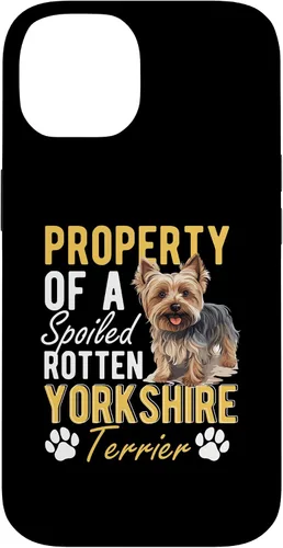Vista 4 de iPhone 16 Dog Yorkie - Property of a spoiled rotten Yorkshire Terrier Case