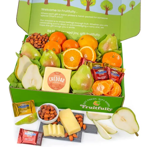 Vista 6 de A Gift Inside Caja de regalo gourmet y frutas favoritas de la cosecha de feliz cumpleaños