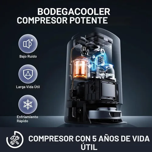 Vista 8 de BODEGA BODEGACOOLER - Refrigerador de coche de 12 voltios, refrigerador portátil para automóvil, congelador pequeño con 12/24 V CC (-4 ℉ ~ 68 ℉)