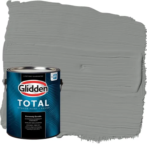 Vista 20 de Glidden Pintura Interior + Imprimación: Gris/Plata Antigua, Una Capa, Satinado, 1 Galón