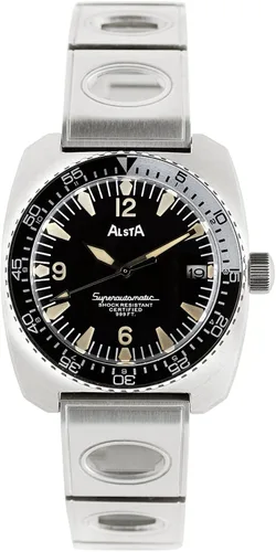 Vista 2 de Alsta Reloj de buceo superautomático de acero inoxidable Nautoscaph de 1.496in en pulsera Hooper, Nautoscaph - Hooper (acero inoxidable)