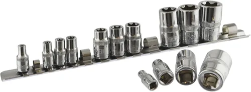 Vista 2 de Torx/Star - Juego de 14 enchufes hembra de 1/4 pulgadas / 3/8 pulgadas y 1/2 pulgadas E4 - E24