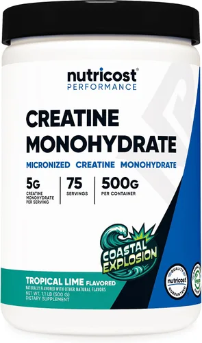 Vista 7 de Nutricost - Polvo de Monohidrato de Creatina (sabor Frambuesa Azul), 500 Gramos (1.1 LBS)