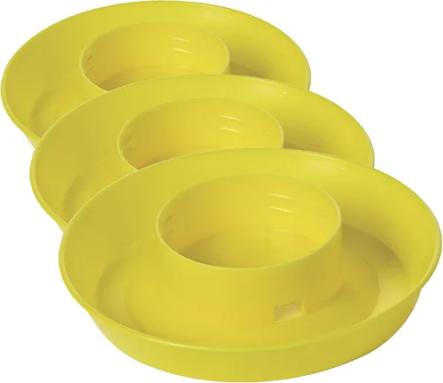 Vista 4 de Little Giant - Base de agua para aves de corral con rosca (1 cuarto de galón) - Base de bandeja de agua de plástico resistente para contenedor
