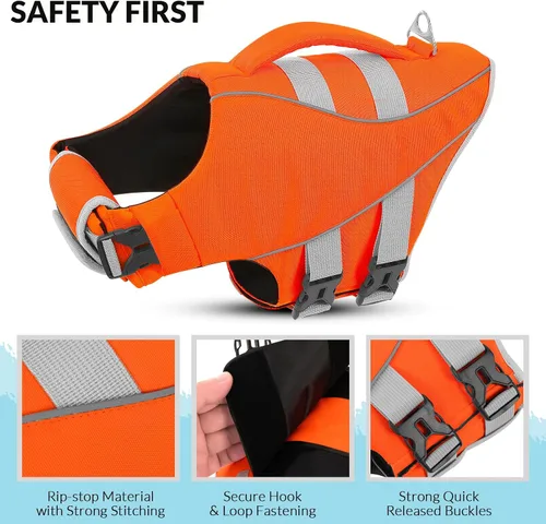 Vista 2 de Chaleco salvavidas para perros XS, chaleco salvavidas para perros pequeños, chaleco salvavidas para perros pequeños, chaleco salvavidas