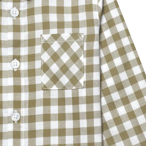 Vista 3 de Gerber Camisa de manga larga con botones a cuadros para bebés y niños pequeños