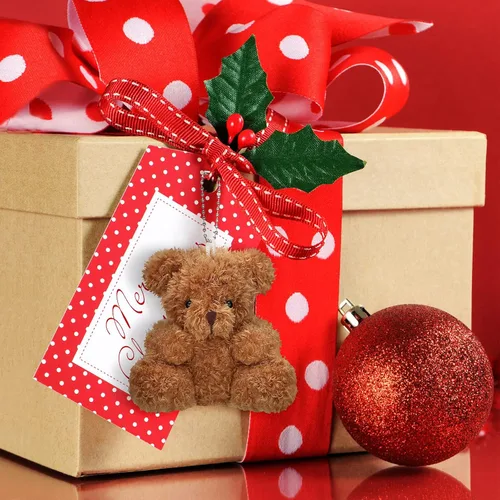 Vista 4 de Threan 8 piezas de mini osos de peluche de 4 pulgadas, juguetes de peluche pequeños a granel, muñeco de oso suave, regalos para llavero, suministros