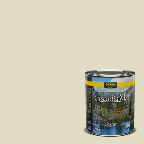 Vista 175 de Rodda Paint CASCADIA XL Pintura e imprimación satinada exterior en uno, cuarto de galón, resistencia industrial