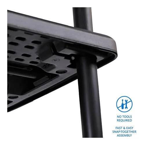 Vista 3 de Iceberg Rough 'N Ready Unidad de almacenamiento abierta de 5 estantes, negro, 36 pulgadas de ancho x 74 pulgadas de alto x 18 pulgadas de profundidad