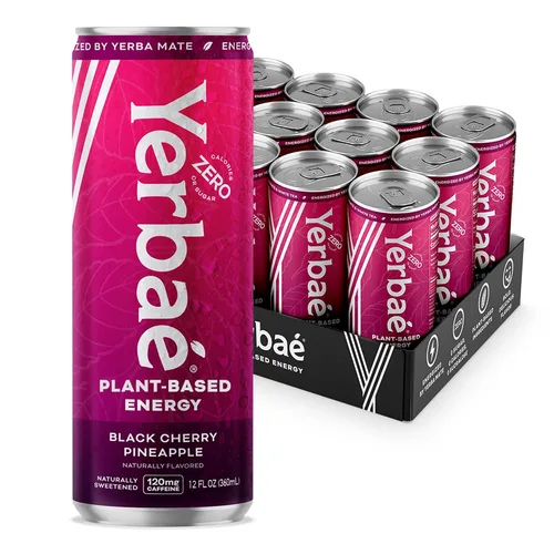 Vista 13 de Yerbae - Agua espumosa mejorada (12 unidades) Energy Yerba Mate 340 ml, lata