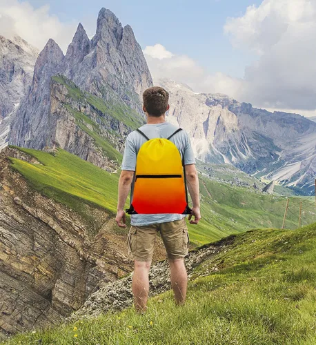 Vista 7 de HOLYLUCK - Mochila, bolsa deportiva con cordón ajustable para gimnasio