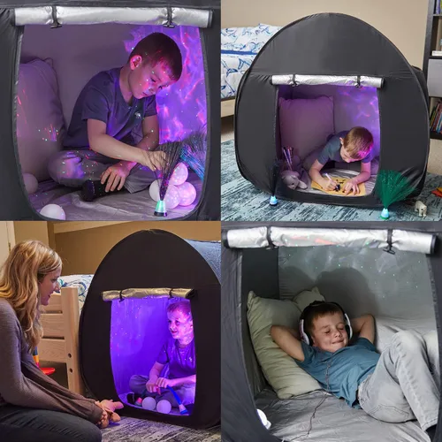 Vista 3 de Tienda de campaña sensorial Esquina tranquila para que los niños jueguen y se relajen Esquina sensorial Ayuda con autismo, SPD, ansiedad