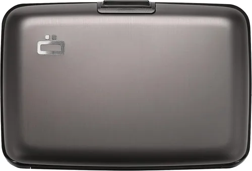 Vista 19 de ÖGON -DESIGNS- Portatarjetas de aluminio, protección RFID contra fraude y desmagnetización, billetera compacta, funda inteligente modelo STOCKHOLM V1