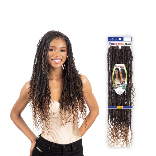Vista 5 de FreeTress - Trenzas de ganchillo 2X Rebel Distressed Loc de 22 pulgadas (27)