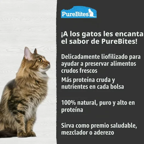 Vista 5 de PureBites Golosinas crudas y liofilizadas para gatos