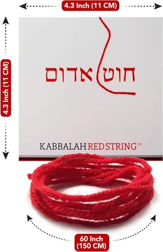 Vista 3 de Pack ORIGINAL del Centro de Kabbalah de Israel, cinta roja de Kabbalah, cinta roja de 60 pulgadas para hasta SIETE pulseras de protección contra