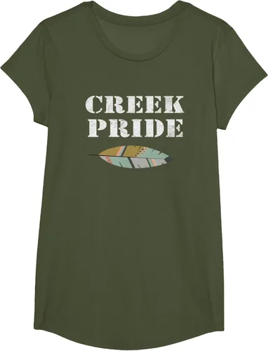 Vista 72 de Creek Native American Pride - Camiseta, Negro, S