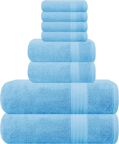 Vista 151 de GLAMBURG Juego de 2 Sábanas de Baño Extra Grandes de Algodón Premium de 700 GSM - 100% Algodón Peinado - 2 Sábanas de Baño 35x70 pulgadas - Calidad