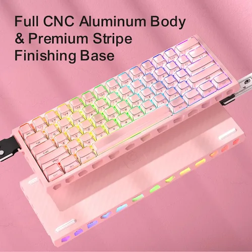 Vista 3 de BOYI H60Pro Magnetic Switch Gaming Keyboard,60% Hollow Aluminum Hall Effect Rapid Trigger Hot-Swap 8K Polling Rate 0.01mm RT RGB Wired Mechanical