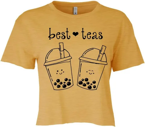Vista 7 de Women's Screen Printed Crop Tee, Shirts With Sayings
