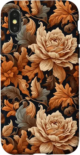 Vista 5 de Warm Colors of Autumn Stylish Design - Fall Flowers Pattern Case for iPhone 16