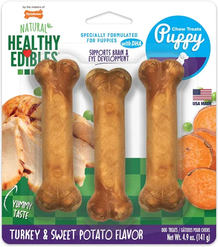 Vista 16 de Nylabone Healthy Edibles - Golosinas para cachorros, sabor cordero
