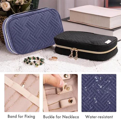Vista 4 de Travel Jewelry Case Organizer - Small Jewelry Travel Organizer - Jewelry Holder Organizer Travel - Jewelry Travel Case for Tangel Free Necklace