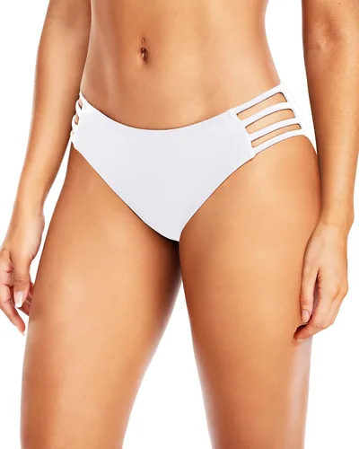 Vista 26 de Tempt Me Parte inferior de bikini con tiras para mujer, cobertura completa, parte inferior de traje de baño, parte inferior de bikini Negro-2