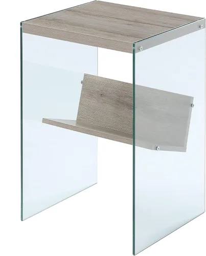 Vista 8 de Mesa auxiliar Soho, de Convenience Concepts, Madera, Gris(Weathered Gray)
