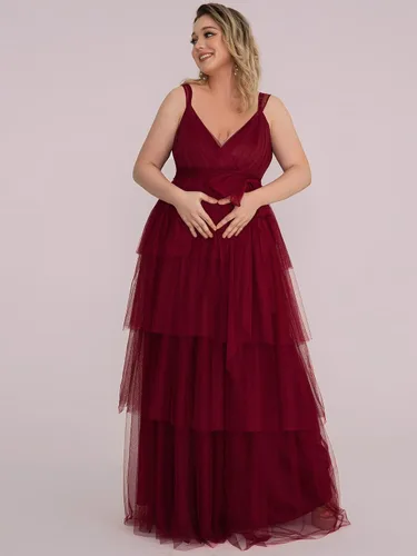 Vista 4 de Ever-Pretty Plus Women Plus Size V Neck A Line Maternity Party Dresses for Baby Shower 20794