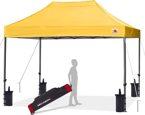 Vista 50 de ABCCANOPY Toldo Desplegable – Carpa/Toldo Portátil para Patio Exterior de 8 x 8 Pies, Resistente para Patio Trasero y Terraza con 4 Sacos de Arena