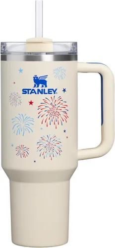 Vista 72 de STANLEY Quencher H2.0 Vaso Térmico con asa y pajilla, 64 onzas, tapa Flowstate de 3 posiciones, gran capacidad para viajes y deportes, vaso de acero
