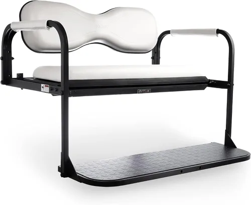 Vista 8 de MODZ Flip4 - Kit de asiento trasero para carrito de golf compatible con modelos Yamaha G14 - G22, color marrón