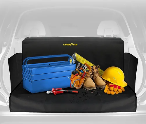 Vista 2 de GOODYEAR Cubierta de carga resistente al agua para SUV, protector de maletero resistente para perros, forro duradero con paredes laterales