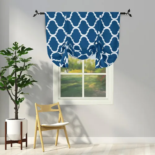 Vista 55 de Melodieux - Cortinas de bolsillo de moda marroquí para cocina, cafetería o baño, pequeñas ventanas