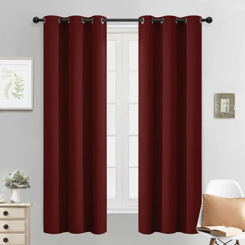 Vista 127 de Yakamok Cortinas opacas para dormitorio, aislamiento térmico, cortinas de oscurecimiento de habitación para sala de estar, juego de 2 paneles