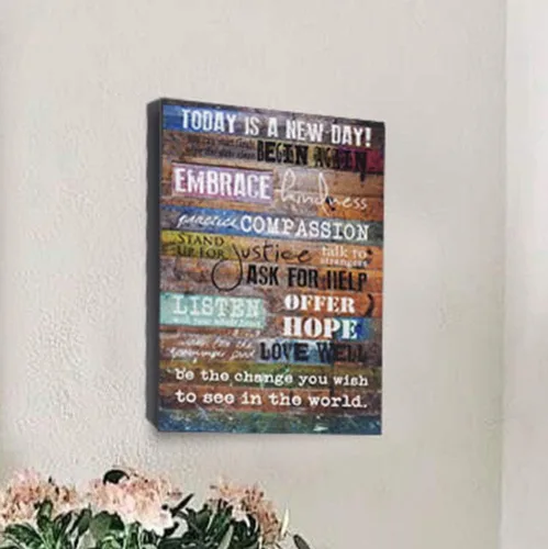 Vista 5 de Marla Rae cartel artístico de pared Today is a New Day (versión inglés), 16 x 12 pulgadas