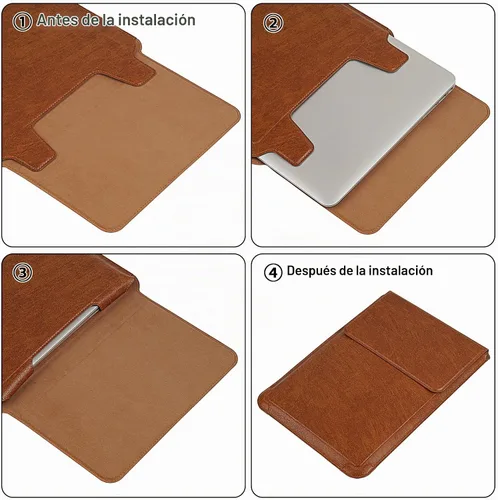 Vista 6 de HoYiXi Funda para laptop de 13.3 pulgadas con soporte, compatible con MacBook Neo 2026/MacBook Air/Pro 13 (M4/M3/M2/M1 2020-2025), Surface Pro 8