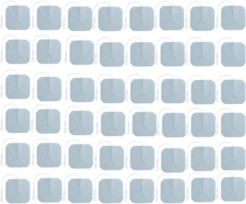 Vista 5 de TENS - Almohadillas de repuesto para unidades TENS, 24 piezas de electrodos autoadhesivos con cable, 2 x 2 pulgadas (2 x 2 – 24 piezas)