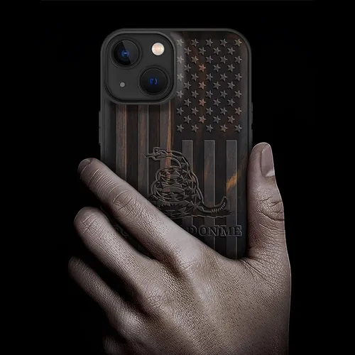 Vista 2 de Carveit Funda magnética de madera para iPhone 13 [madera natural y TPU suave] Funda protectora de madera única a prueba de golpes compatible