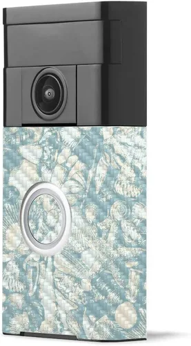 Vista 19 de MightySkins - Piel de fibra de carbono para timbre de video con anillo – Madera abstracta Acabado de fibra de carbono texturizado protector