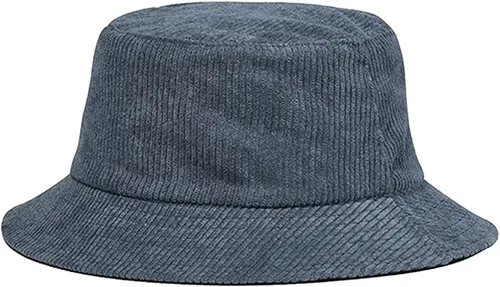 Vista 7 de Sombrero de pescador reversible de pana, unisex, de algodón, lona de sarga de algodón, sombrero de pesca solar 1#negro (reversible-negro)