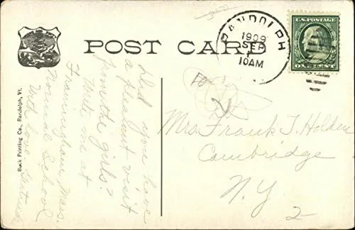 Vista 2 de Chandler Music Hall and Bethany Parish House Randolph, Vermont VT Original Antique Postcard