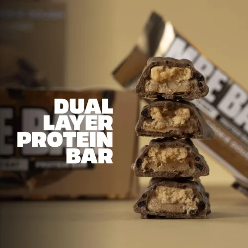 Vista 5 de REDCON1 MRE Barras de proteína de masa de galletas con chispas de chocolate, 12 barras de aperitivos para desayuno o después del entrenamiento 12