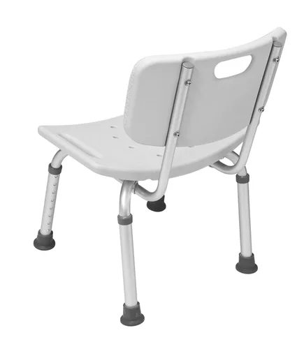 Vista 2 de Lumex Platinum Collection - Silla de ducha y baño con respaldo y ajuste de altura sin herramientas, 7921R-1