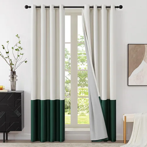 Vista 22 de BULBUL Cortinas de terciopelo 100% opacas negro oro, cortinas modernas con forro de 63 pulgadas de largo, cortinas térmicas con ojales para sala