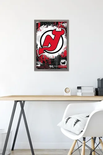 Vista 6 de Trends International NHL New Jersey Devils - Póster de pared con logotipo Maximalist 23