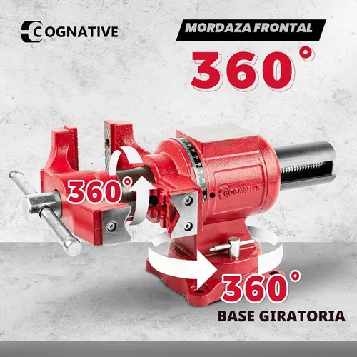 Vista 3 de Tornillo de banco de posicionamiento COGNATIVE 5" UPG 360°, fuerza de 8800LB