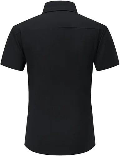 Vista 3 de Eymitory Camisas de guayabera cubana para hombre, de algodón, ajuste relajado, de lino, manga corta, camisa de playa, con botones